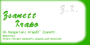 zsanett krapo business card